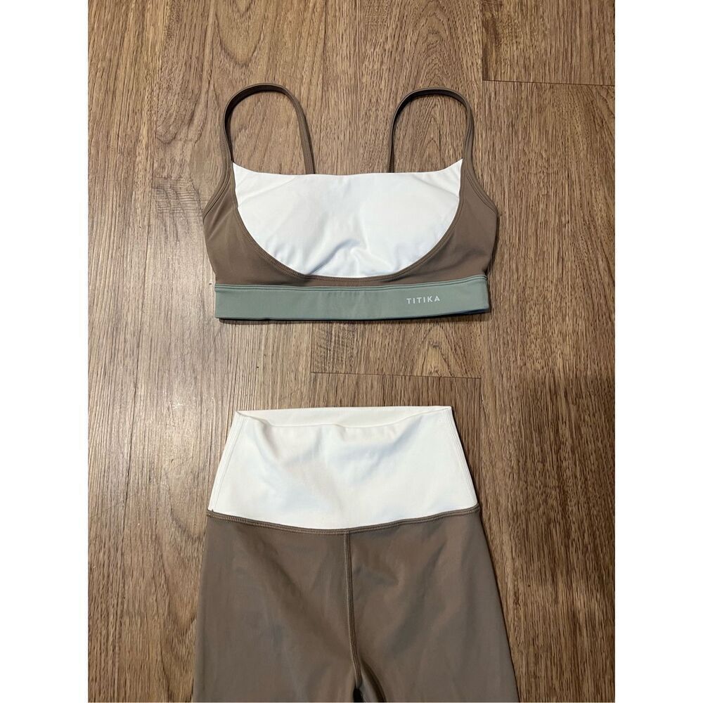 Titika Active Couture TERRENE High waist LEGGING & Bra Set Gym workout Running - Picture 5 of 8